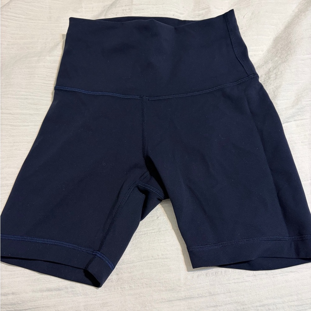 Women's High-Waisted Navy Bike Shorts